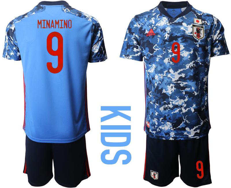 Youth 2020-2021 Season National team Japan home blue #9 Soccer Jersey